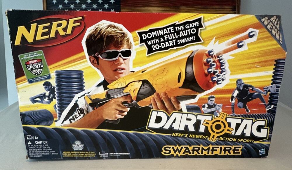 NERF Dart Tag Swarmfire Soft Dart Nerf Gun NEW IN Open BOX